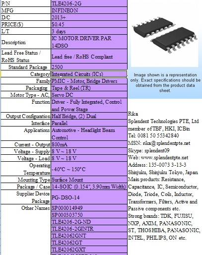 TLE4206-2G INFINEON 2013