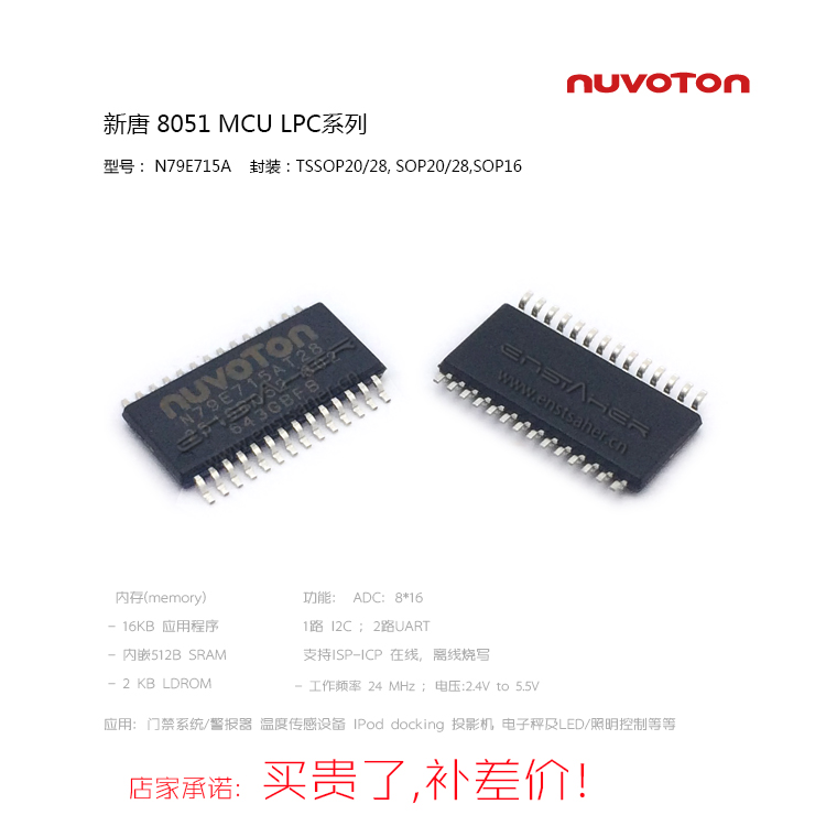 N79E715AT28 TSSOP28 MCU ԭװֻ  ¼